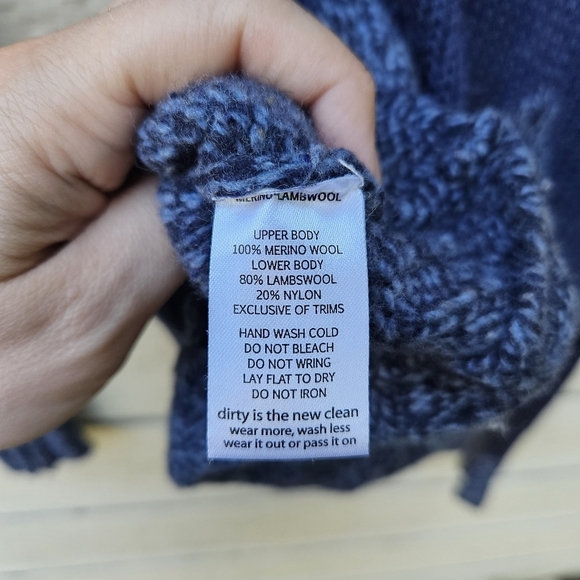 Horny Toad blue merino wool Seabourn zip cardigan size large - Picture 6 of 10